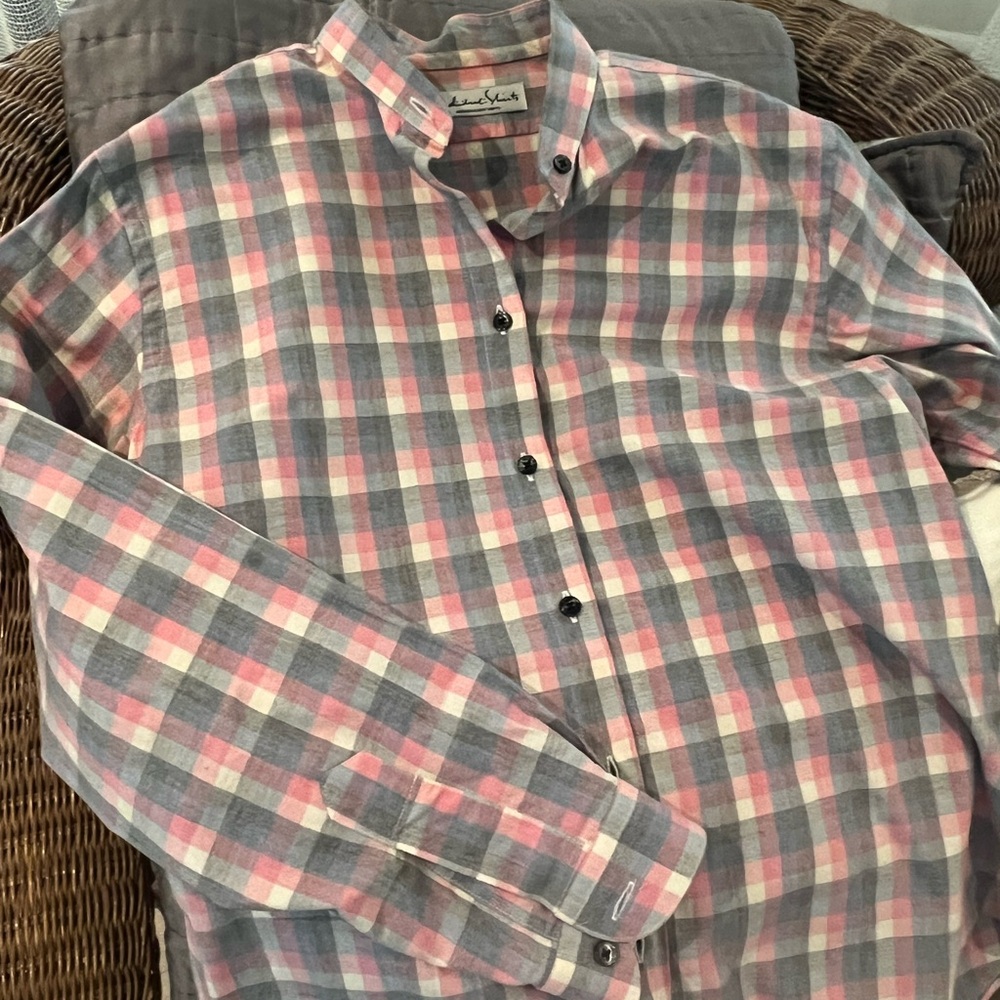Women’s Checkered Shirt - Pink and Gray